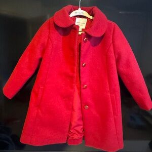 Janie and Jack Vibrant Red Pea Coat